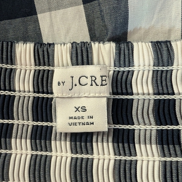 J. Crew Navy Gingham Maxi Dress XS Sundress Smocked Back - Picture 15 of 15